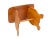 Taupe Whimsical Solid Maple Bench or Stool For Sale - Image 8 of 9