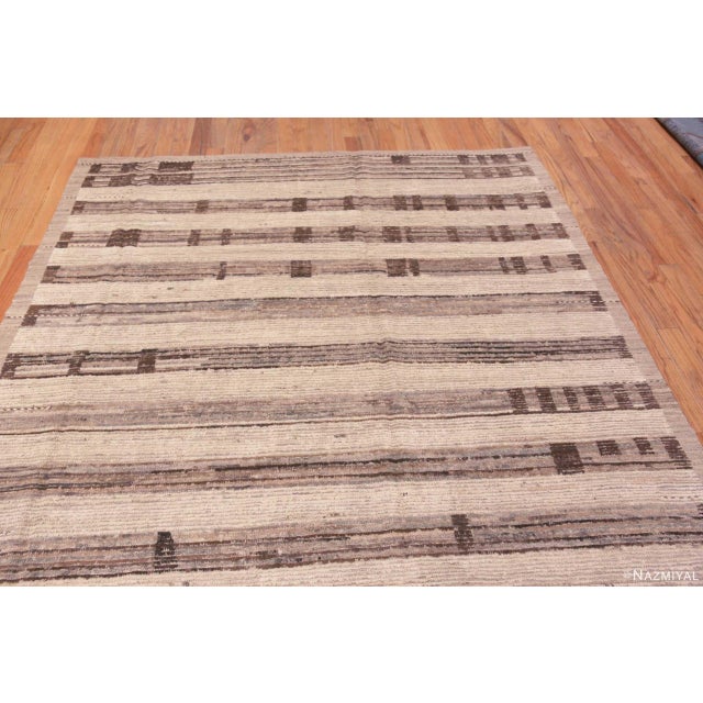 Contemporary Nazmiyal Collection Neutral Contemporary Area Rug For Sale - Image 3 of 6