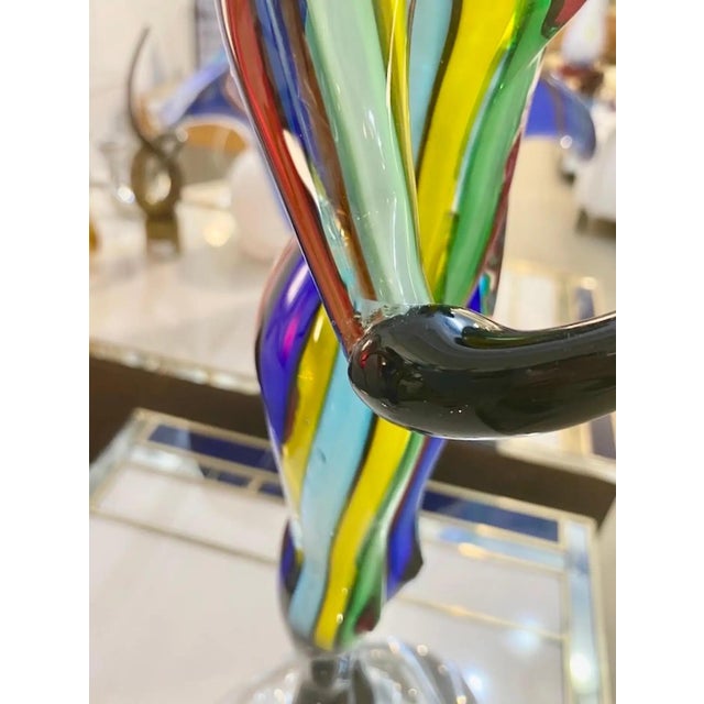 1980s Italian Colorful Murano Glass Set 3 Ballet Dancers For Sale - Image 12 of 12