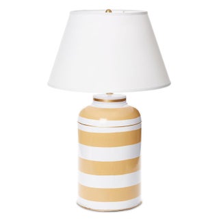 Dana Gibson Striped Tea Caddy Lamp For Sale