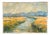 River Landscape with Mountains, 1960s, Oil on Canvas, Framed For Sale