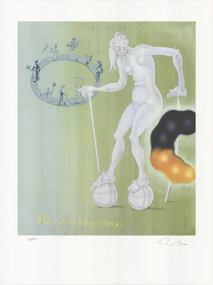 Jorg Immendorf 80 Jahre Joseph Bueys, 2000 - Signed