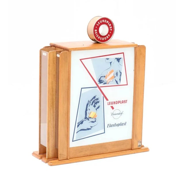 1950s Mid-Century Modern Advertising Cabinet from Leukoplast Beiersdorf, 1950s For Sale - Image 5 of 10