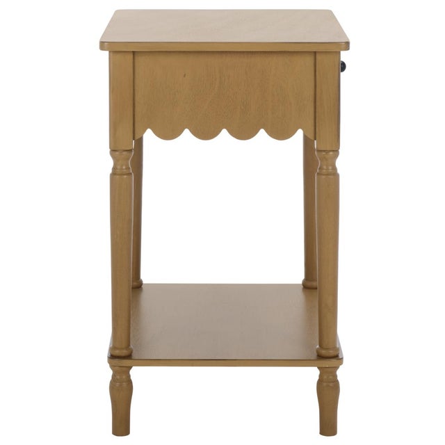 Heaven Scalloped 1 Top Drawer Accnt Table in Desert Brown For Sale - Image 9 of 10