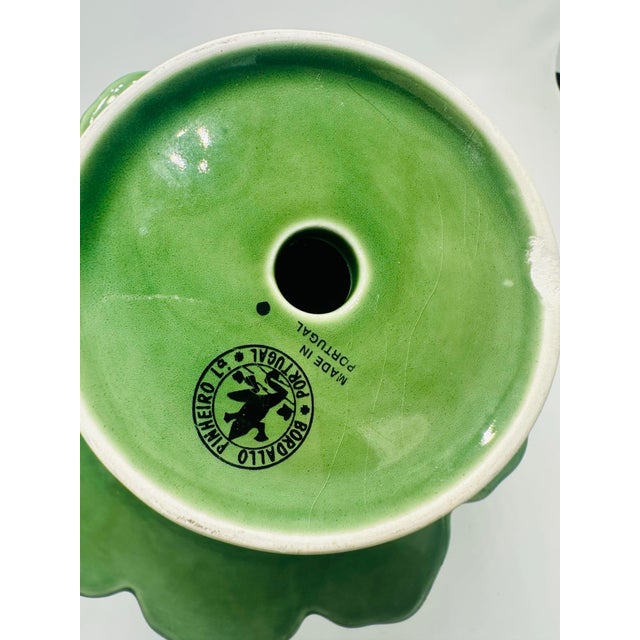 This is a Bordallo Pinheiro ceramic pedestal plate or compote dish, made in Portugal. It features the brand’s signature...