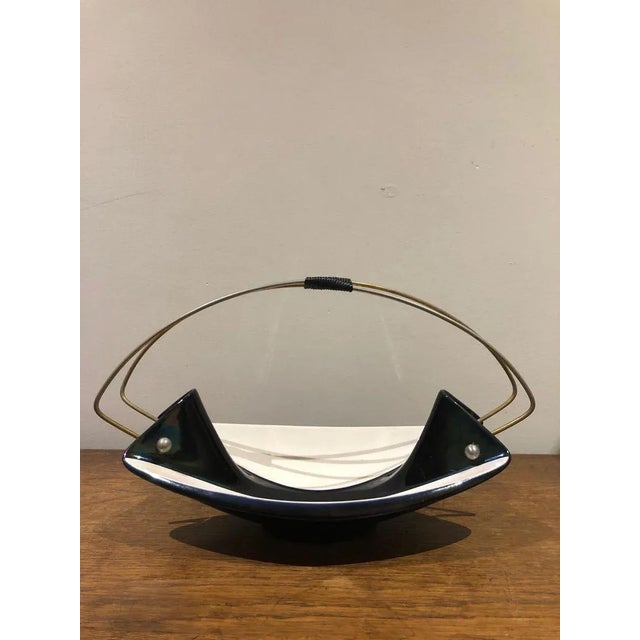 Black Ceramic Bowl from Verceram, 1950s For Sale - Image 8 of 8