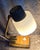 1960s Mid-Century Brass and Teak Wood Table Lamp with White Glass Shade, Germany, 1960s For Sale - Image 5 of 7