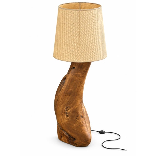 Brown Table Lamp by Richard Lecompte, 1960s For Sale - Image 8 of 8