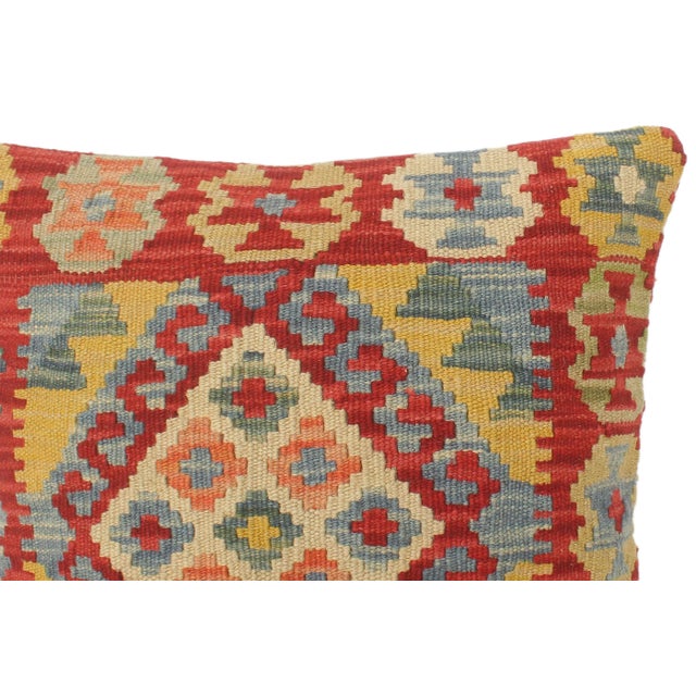 Shabby Chic Shabby Chic Turkish Rees Hand Woven Kilim Pillow For Sale - Image 3 of 8