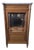 Late 20th Century French Directoire Style Marble Top Mahogany Vitrine Cabinet For Sale