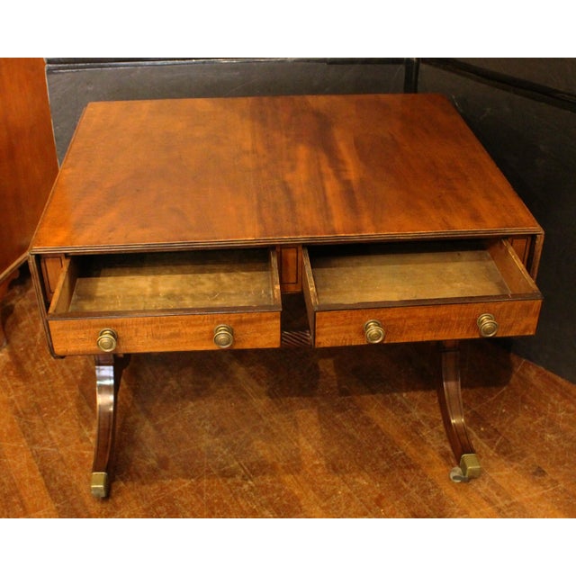 Traditional C. 1810 English Regency Period Sofa Table For Sale - Image 3 of 7