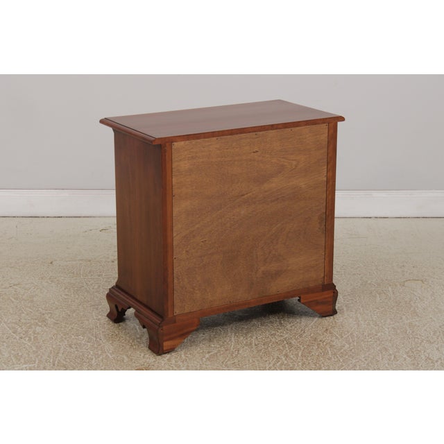 Pair of Stickley Cherry Georgian Style Nightstands For Sale - Image 13 of 15