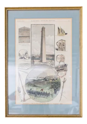 1990s "A Visit to Bunker Hill: Interesting Revolutionary Relics" Reproduction Print, Framed