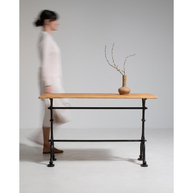 French Cast Iron Bistro Table, Antique, France, Early 20th Century For Sale - Image 3 of 15