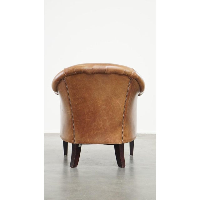 Brown Leather Club Chair For Sale - Image 4 of 12