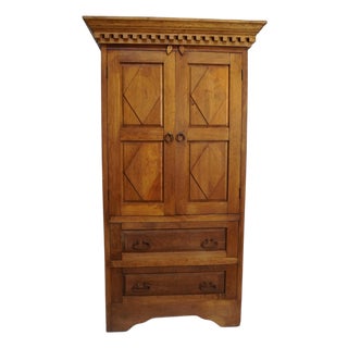 Late 20th Century Carved Wooden Armoire Made in Mexico For Sale