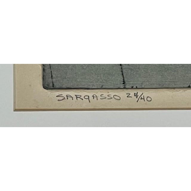 Greige Mid-Century Signed 1960's Francis Kelly Etching For Sale - Image 8 of 8