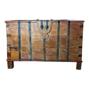 Mid 19th Century Antique Indian Wedding Dowry Chest