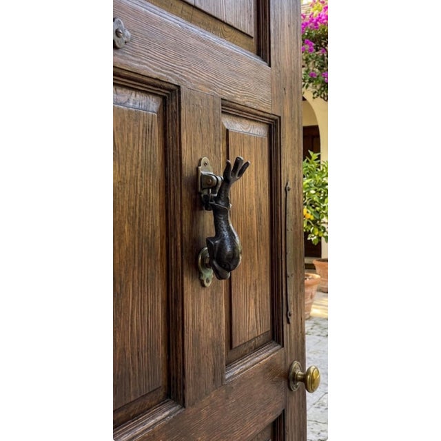 Vintage Cast Iron Fish & Dolphin Architectural Door Knocker For Sale - Image 11 of 12