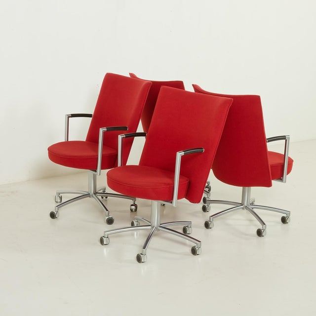 Partner Chairs by J. Foersom & P. ​​Hiort-Lorenzen for Erik Jørgensen, Denmark, 1970s, Set of 4 For Sale - Image 14 of 18