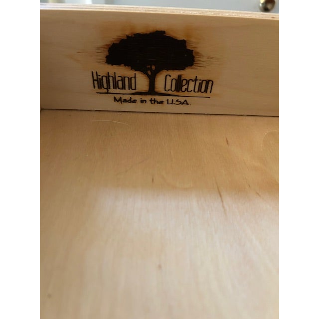 Highland 75 Collection Danish Modern Solid Wood Desk and File Cabinets - Set of 3 For Sale - Image 11 of 12