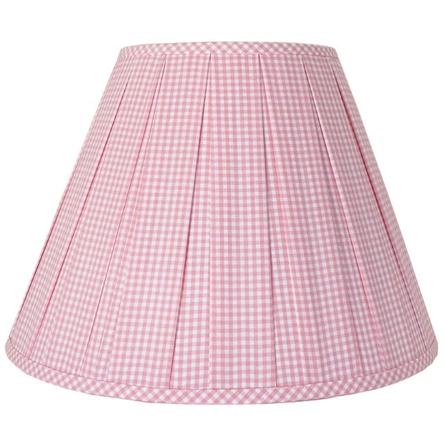 Our box pleated, gingham lamp shade collection has a refined but cozy feel. DETAILS: - Fabric: 100% cotton 1/8" gingham...