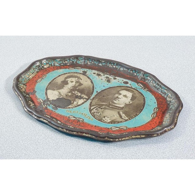 Commemorative Wedding Tray for Umberto II and Maria Jose For Sale - Image 3 of 10