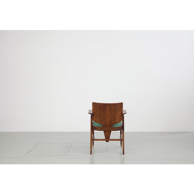 Wood Vintage Armchairs by Enrico Ciuti, 1950, Set of 6 For Sale - Image 7 of 18