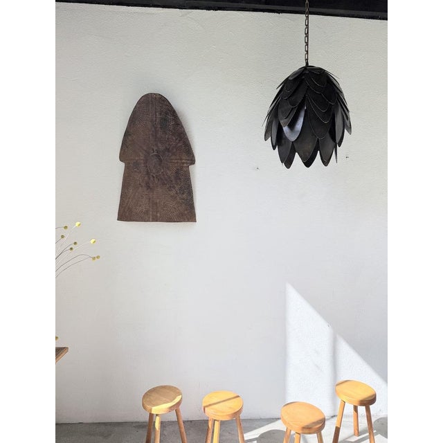 1970s Brutalist Welded Metal Flower Pendant Light, 1970s For Sale - Image 5 of 18