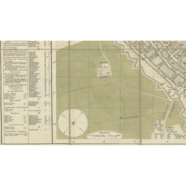 Black Antique Map of Vienna, 1839 For Sale - Image 8 of 12