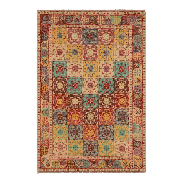 Boho Chic Balochi Hand Knotted Wool Rug - 4'3'' X 6'0'' For Sale