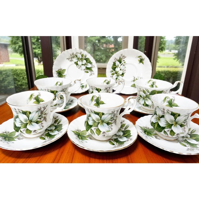 Ceramic Vintage Trillium Set for Six People from Royal Albert, 1980s, Set of 12 For Sale - Image 7 of 18