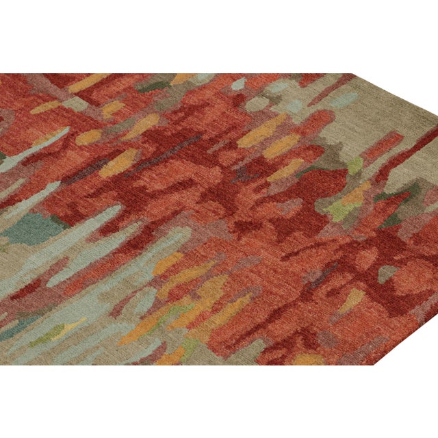 2010s Rug & Kilim’s Modern Abstract Runner in Polychromatic Tones For Sale In New York - Image 6 of 7