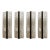 Contemporary Rectangular Diamond-Motif Murano Glass Sconces — Set of Four For Sale
