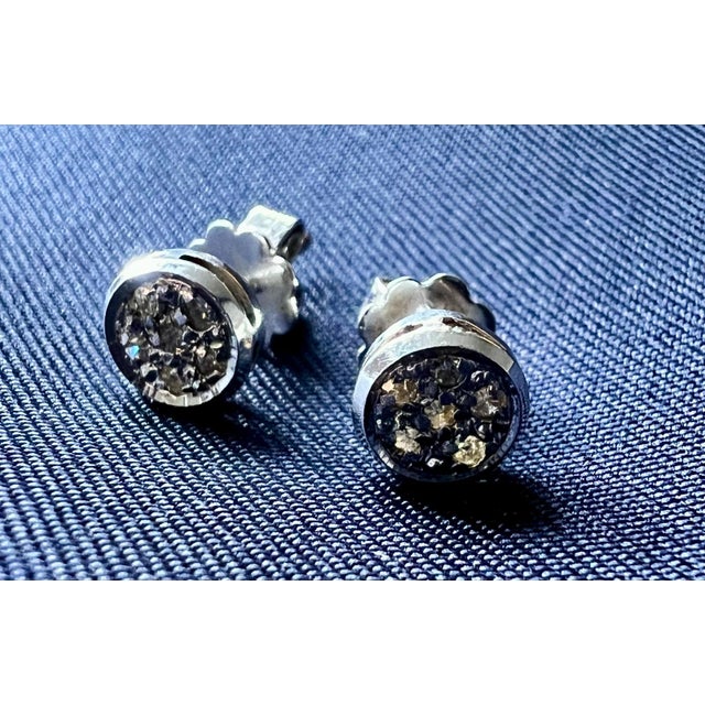 White Gold 585 Stud Earrings and Bracelet, 1970, Set of 3 For Sale - Image 14 of 15