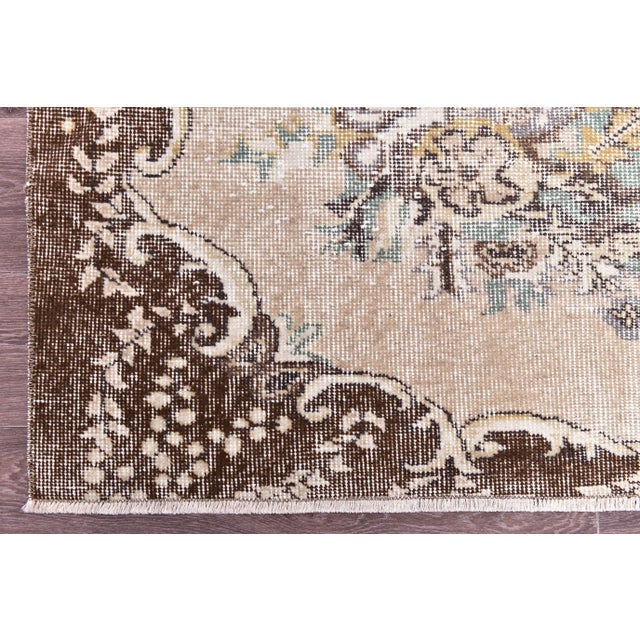 Brown Vintage Area Rug, 1960s For Sale - Image 8 of 12