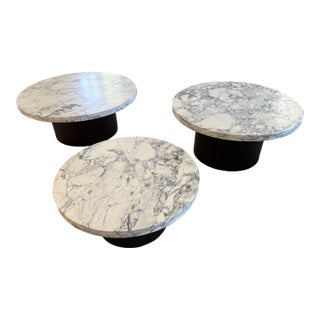 Marble Coffee Table Trio Designed by Julia Katrine Designs, Set of 3 For Sale