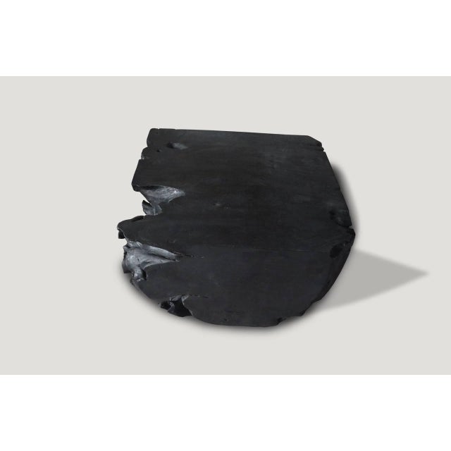 Triple Burnt Teak Wood Coffee Table For Sale - Image 9 of 18