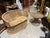 Vintage Wicker Double Seater Sofa and Side Table For Sale - Image 4 of 11