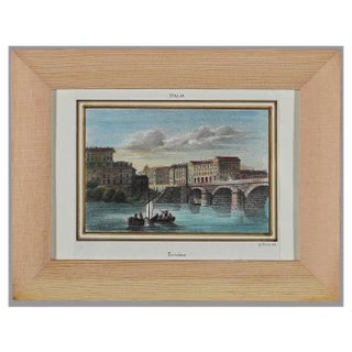 Unknown, Ancient View of Turin, Lithograph, Mid 19th Century For Sale