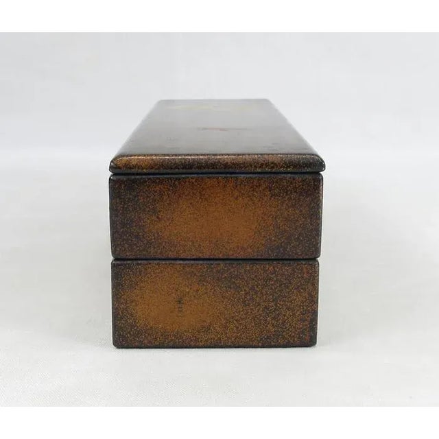 Antique 19th C Japanese Lacquered Writing Case For Sale - Image 4 of 9