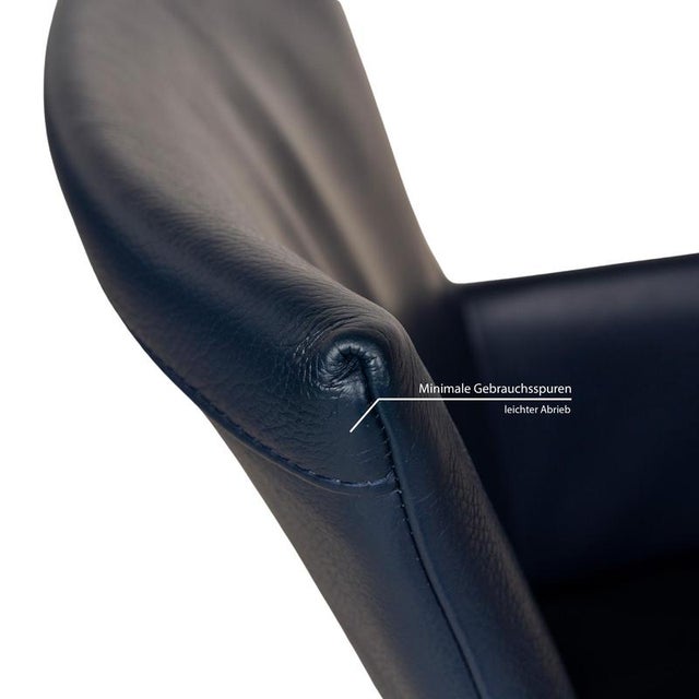 Animal Skin Arc-E Leather Blue Dining Room Chairs, Set of 8 For Sale - Image 7 of 14