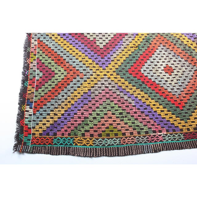 Vintage Turkish Kilim Rug-5’2’x7’7" For Sale In Tampa - Image 6 of 11