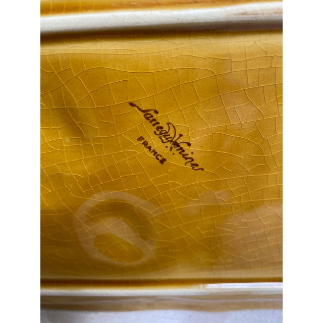 This is a beautiful piece of French majolica to enhance any table or perhaps hang on the wall.