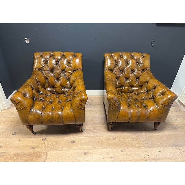 Vintage Club Chairs, 2000s, Set of 2 For Sale - Image 9 of 18