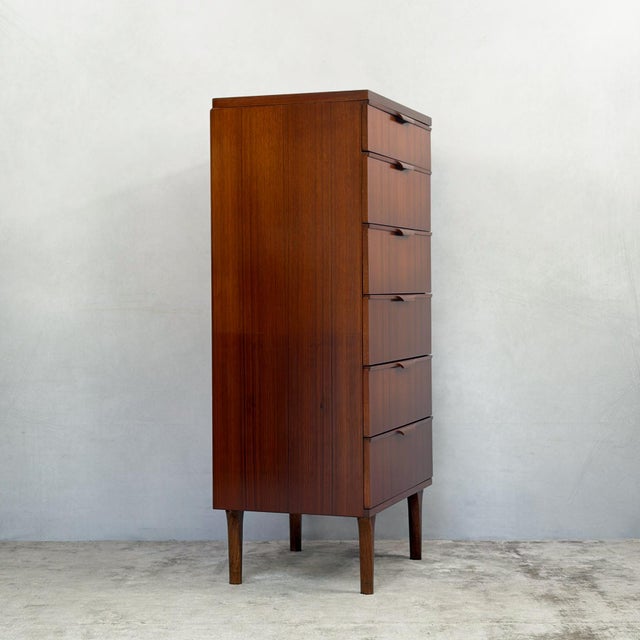 Teak Tallboy Chest of Six Drawers from Austinsuite, 1960s For Sale - Image 4 of 16