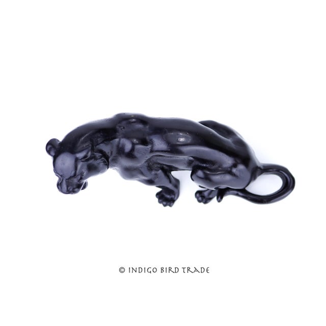 Black Mid Century Black Panther Sculpture For Sale - Image 8 of 8