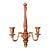 Vintage Wood & Resin Wall Candle Sconce For Sale