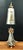 Elegant statement lamp by Lucas Mckearn. Obelisk body with biomorphic elements and hand applied gold and silver leaf....