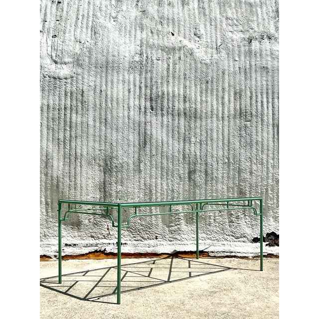 Vintage Coastal O’Brien Iron Works Dining Table & 4 Chairs For Sale - Image 10 of 12